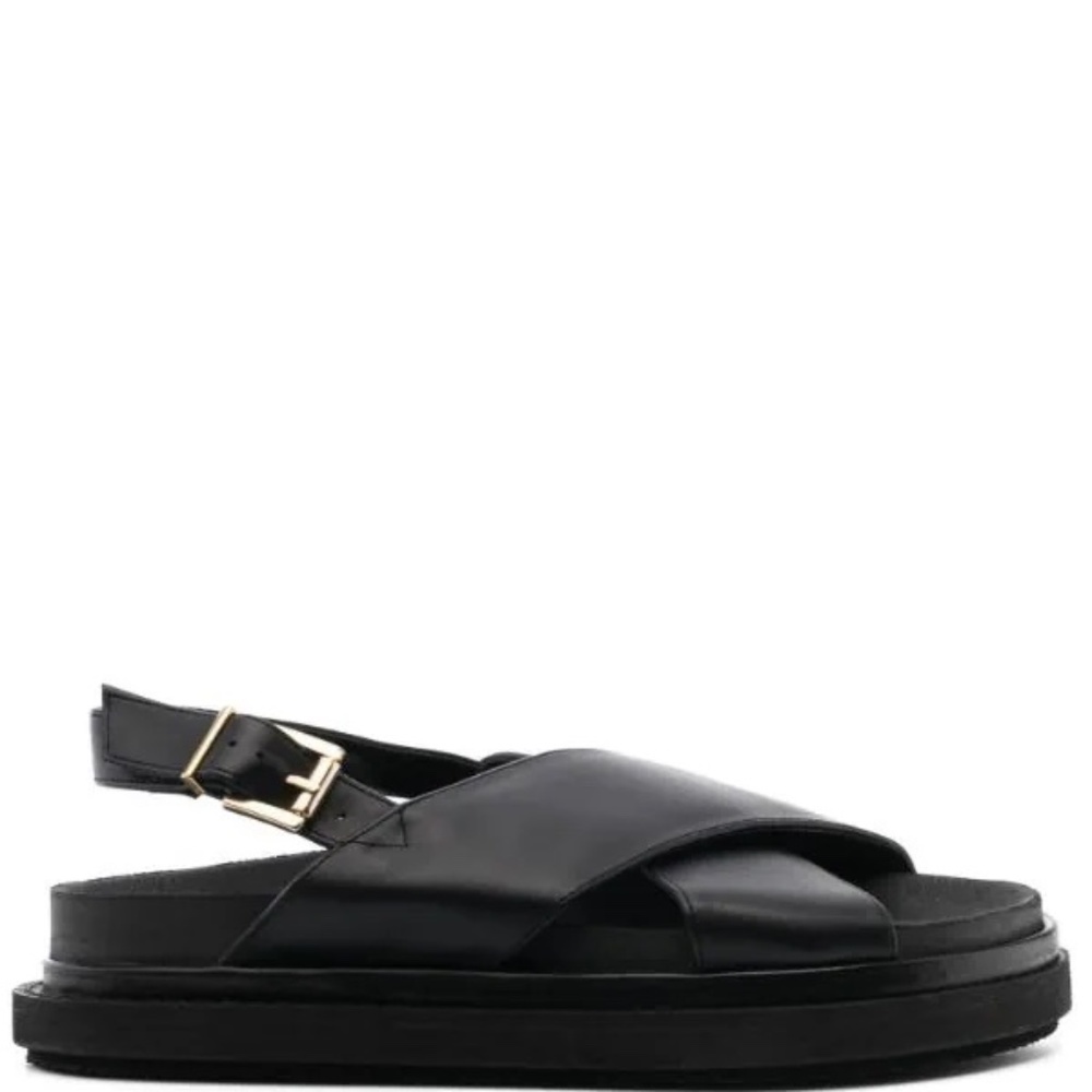 ALOHAS Black Marshmallow Sandals (NWOT)